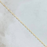 Cadena Plana 1.45gr / 50cm / 1.3mm Diamantada Tres Oros +3 18K