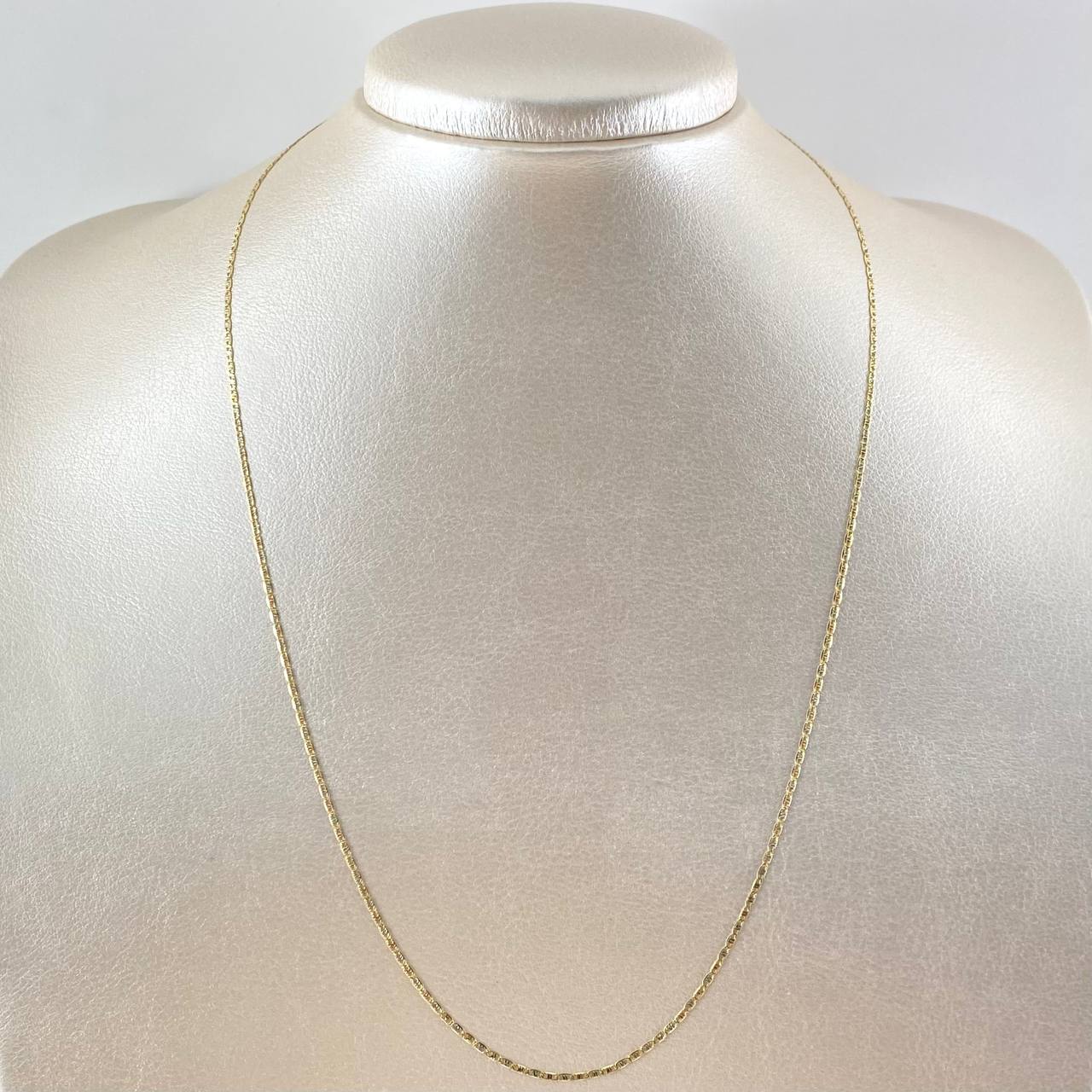Cadena Plana 1.45gr / 50cm / 1.3mm Diamantada Tres Oros +3 18K