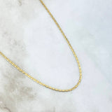 Cadena Plana 2.2gr / 45cm / 1.6mm Oro Amarillo +3 18K