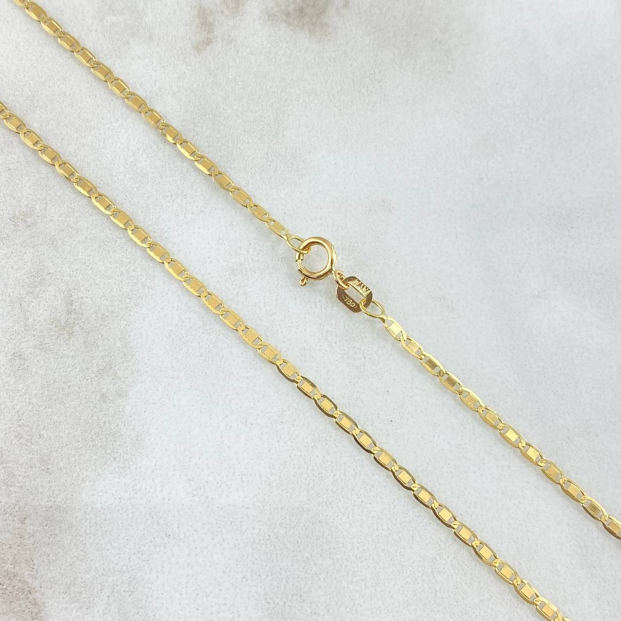 Cadena Plana 2.2gr / 45cm / 1.6mm Oro Amarillo +3 18K