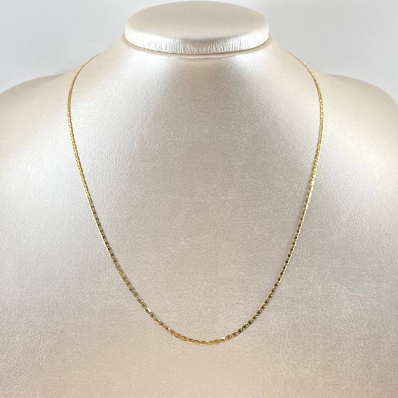 Cadena Plana 2.35gr / 50cm / 1.6mm Oro Amarillo +3 18K