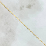 Cadena Plana 1.55gr / 50cm / 1.3mm Oro Amarillo +3 18K