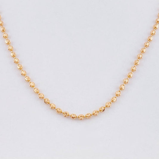 Cadena Militar Diamantada Media Luna 12.3 g / 60.5 cm / 2.45 mm Oro Rosa 18K