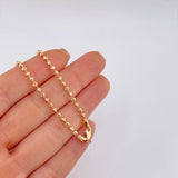 Cadena Militar Diamantada Media Luna 8.75 g / 50 cm / 2.45 mm Oro Rosa 18K