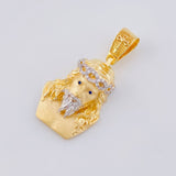 Dije Rostro Cristo 9.1 g / 4 cm Dos Oros Amarillo Blanco 18K