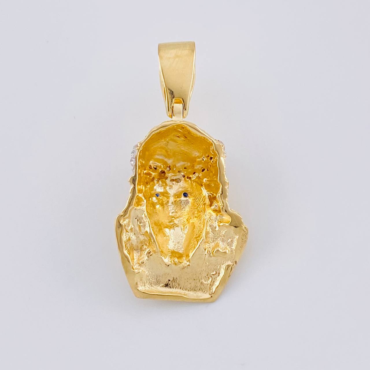 Dije Rostro Cristo 9.1 g / 4 cm Dos Oros Amarillo Blanco 18K