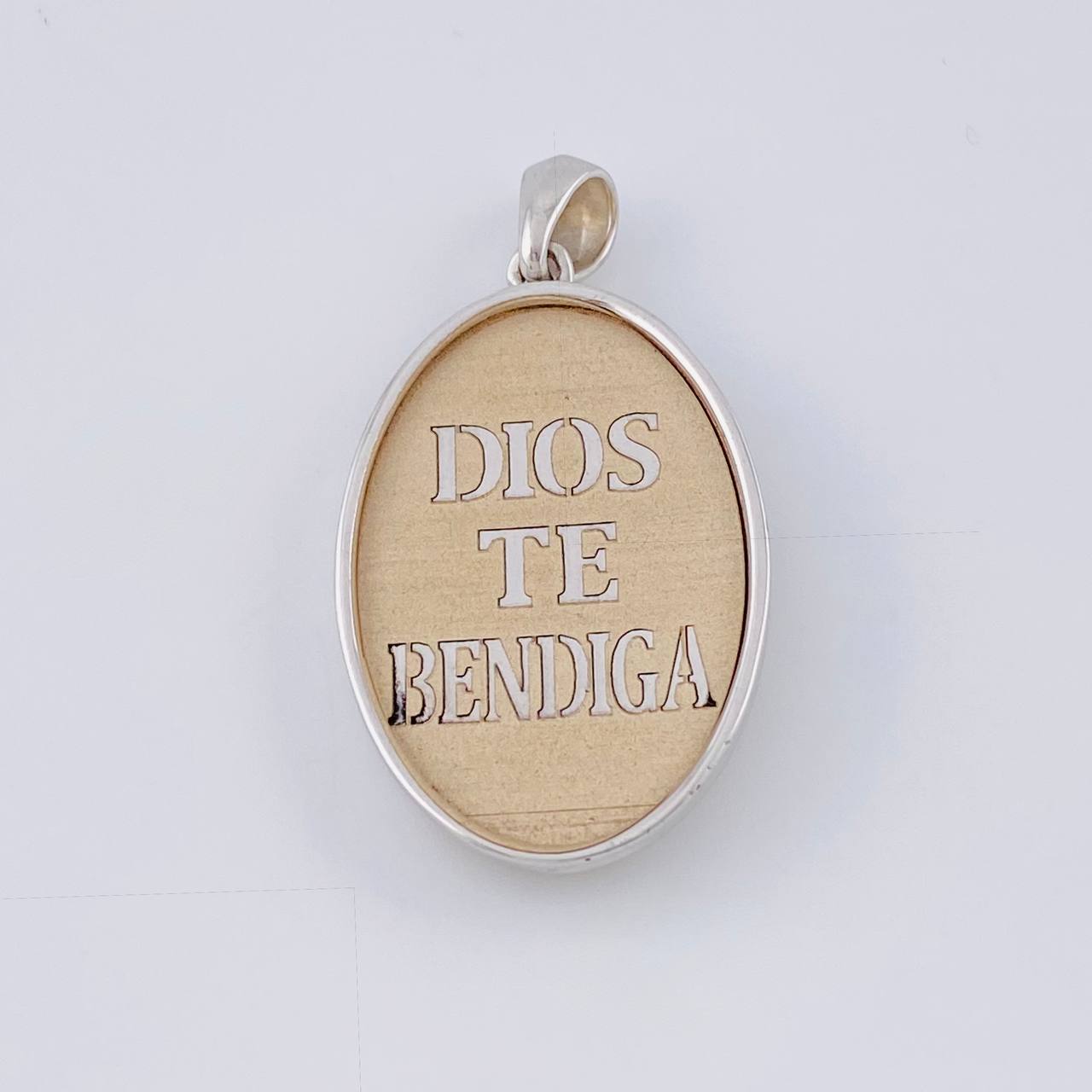 Dije Angel De La Guarda 13.25 g / 4 cm Dos Oros Amarillo Blanco 18K