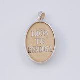 Dije Angel De La Guarda 13.25 g / 4 cm Dos Oros Amarillo Blanco 18K