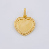 Dije Placa Corazón Bordeado 6.1 g / 3 cm Oro Amarillo 18K