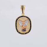 Dije Placa San Miguel Arcangel 6.9 g / 3.5 cm Tres Oros 18K