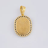 Dije Placa San Miguel Arcangel 6.9 g / 3.5 cm Tres Oros 18K