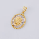 Dije Virgen De Guadalupe 2.8 g / 2.5 cm Dos Oros Amarillo Blanco 18K