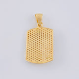 Dije Placa Cristo Señor De Los Milagros 4.65 g / 3 cm Dos Oros Negro Amarillo 18K