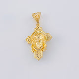 Dije Cruz Rostro Cristo 4.4 g / 3.5 cm Dos Oros Amarillo Blanco 18K