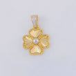 Dije Trebol 2.8 g / 2.5 cm Dos Oros Amarillo Blanco 18K