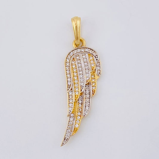 Dije Ala 2.95 g / 4 cm Dos Oros Amarillo Blanco 18K
