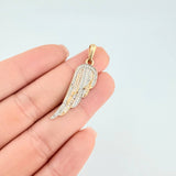 Dije Ala 2.95 g / 4 cm Dos Oros Amarillo Blanco 18K