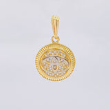 Dije Marca De Carro 3.7 g / 2.8 cm Dos Oros Amarillo Blanco 18K