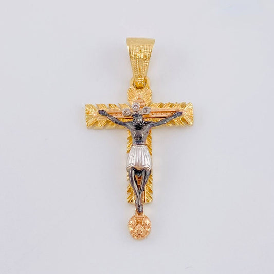 Dije Cristo Señor De Los Milagros 4.5 g / 3.5 cm Tres Oros 18K