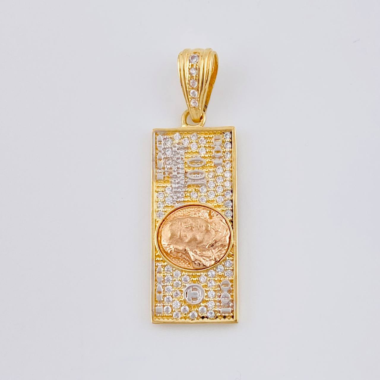 Dije Cien Dolares 3.35 g / 2 cm Tres Oros 18K
