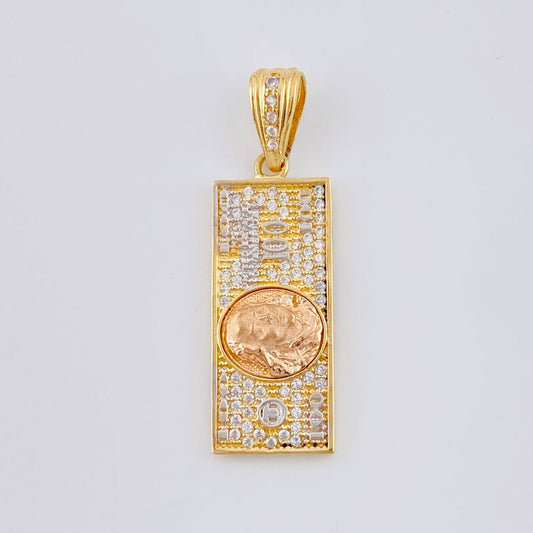 Dije Cien Dolares 3.35 g / 2 cm Tres Oros 18K