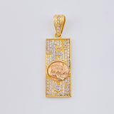 Dije Cien Dolares 3.35 g / 2 cm Tres Oros 18K