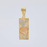 Dije Cien Dolares 3.35 g / 2 cm Tres Oros 18K