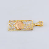 Dije Cien Dolares 3.35 g / 2 cm Tres Oros 18K
