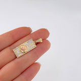Dije Cien Dolares 3.35 g / 2 cm Tres Oros 18K