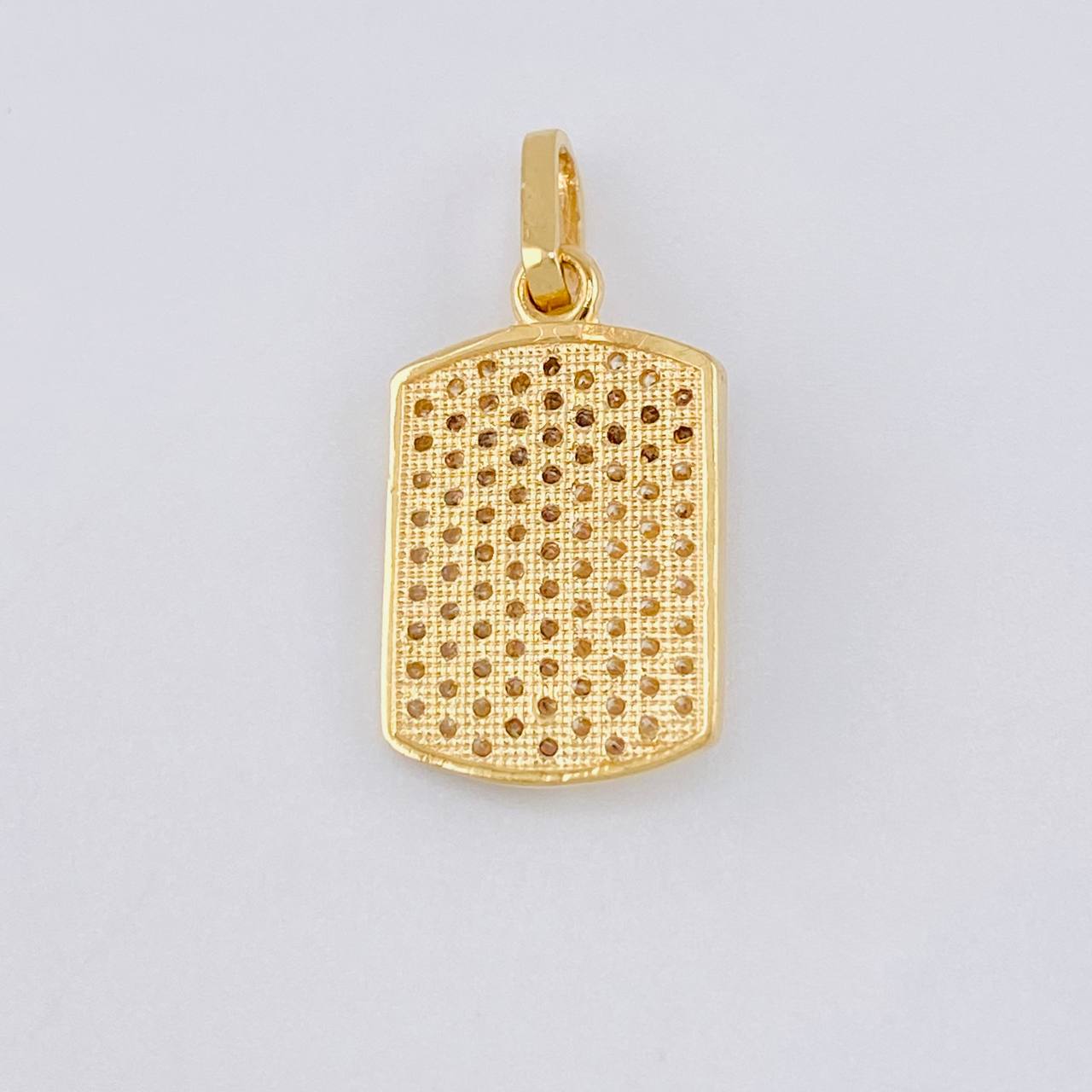 Dije Placa Cristo Señor De Los Milagros 4.55 g / 2.2 cm Dos Oros Negro Amarillo 18K