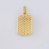 Dije Placa Cristo Señor De Los Milagros 4.55 g / 2.2 cm Dos Oros Negro Amarillo 18K