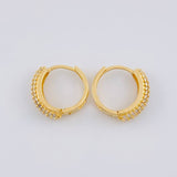 Candongas Radio Tupida 2.9 g / 1.5 cm Oro Amarillo 18K