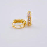 Candongas Radio Tupida 2.9 g / 1.5 cm Oro Amarillo 18K
