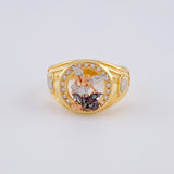 Anillo San Miguel Arcangel 6.15 g / T8 3/4 Tres Oros 18K