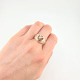 Anillo San Miguel Arcangel 6.15 g / T8 3/4 Tres Oros 18K