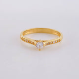 Anillo Solitario Cuatro Garras 2 g / T6 1/4 Oro Amarillo 18K