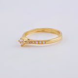 Anillo Solitario Cuatro Garras 2 g / T6 1/4 Oro Amarillo 18K