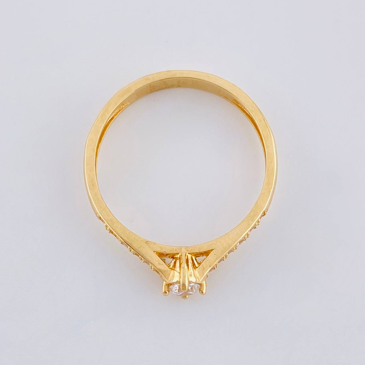Anillo Solitario Cuatro Garras 2 g / T6 1/4 Oro Amarillo 18K