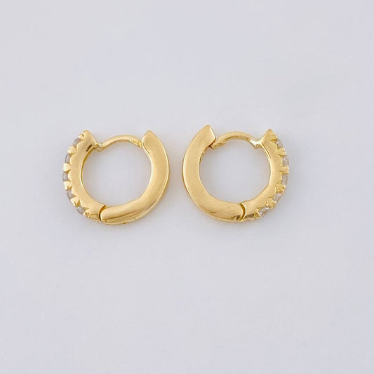 Candongas Carril Tupido 1.15g / 1cm Oro Amarillo 18K