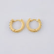 Candongas Carril Tupido 1.3 g / 0.9 cm Oro Amarillo 18K