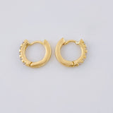 Candongas Carril Tupido 1.3 g / 0.9 cm Oro Amarillo 18K