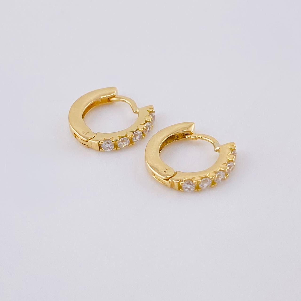 Candongas Carril Tupido 1.3 g / 0.9 cm Oro Amarillo 18K