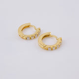 Candongas Carril Tupido 1.3 g / 0.9 cm Oro Amarillo 18K