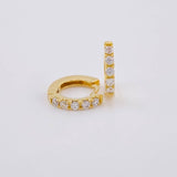 Candongas Carril Tupido 1.3 g / 0.9 cm Oro Amarillo 18K