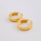 Candongas Rústicas 8.3 g / 3.1 cm Oro Amarillo 18K