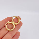 Candongas Rústicas 8.3 g / 3.1 cm Oro Amarillo 18K