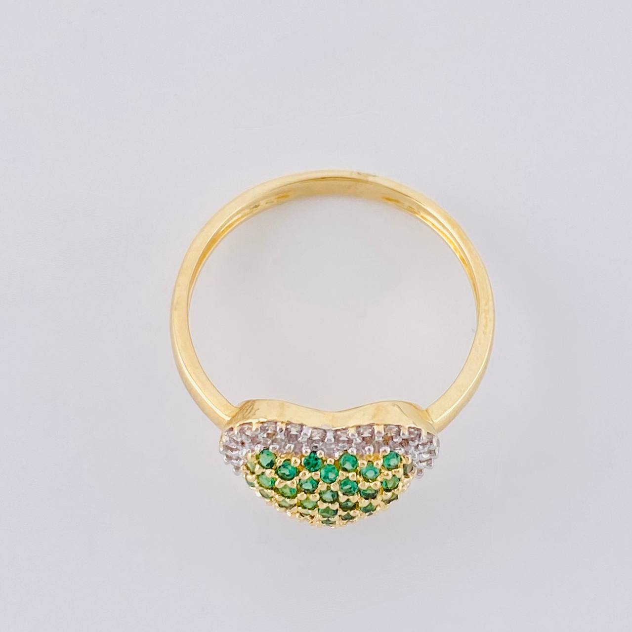 Anillo Corazón Tupido Abultado 2.75 g / T6 1/2 Oro Amarillo 18K