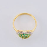 Anillo Corazón Tupido Abultado 2.75 g / T6 1/2 Oro Amarillo 18K