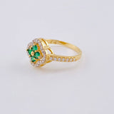 Anillo Trebol 2.85 g / T6 1/2 Oro Amarillo 18K