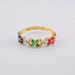 Anillo Flor Multicolor 2.1 g / T6 1/2 Oro Amarillo 18K